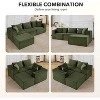 Modular Cloud Sectional Sofa w/Ottoman, No Assembly Corduroy Couch, Deep Seat u/l-Shape Sofa for Small Spaces, 4 Colors & Configurations - 3 of 4