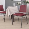 Emma and Oliver Trapezoidal Back Stacking Banquet Dining Chair - 1.5" Thick Seat - 2 of 4