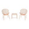 3 Piece Metal Patio Table and Chairs Sets, Outdoor Conversation Furniture Set,Metal Patio Table and Chairs Set for Small Space-Maison Boucle - 2 of 4
