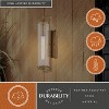 VAXCEL Morgan Park 1 Light Dusk to Dawn Contemporary Outdoor Wall Lantern Clear Glass - 3 of 4