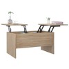vidaXL Coffee Table Sonoma Oak Engineered Wood Medium Height-Adjustable - 4 of 4