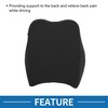Unique Bargains Car Seat Lumbar Cushion Memory Foam Support Ergonomic Design 16.53"x16.14"x4.72" Gray 1 Pcs - 3 of 4