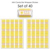 Big Dot of Happiness You Are My Sunshine - Mini Candy Bar Wrapper Stickers - Baby Shower or Birthday Party Small Favors - 40 Count - image 3 of 4