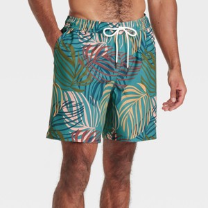 Men's 7" Swim Shorts with Boxer Brief Liner - Goodfellow & Co™ - 1 of 3