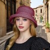 Anna-Kaci Women's Structured Bucket Hat with Pleated Band Design and Wide Brim for Elegant Everyday Sun Protection - 3 of 3