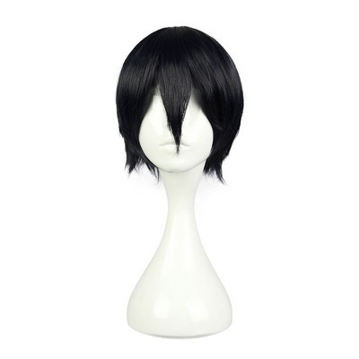 Unique Bargains Women's Wigs 12" Black with Wig Cap 21.5'' - 22.5''