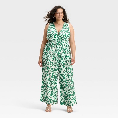 Women's Jumpsuit - A New Day™ Green Leaf