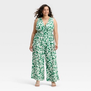 Women's Jumpsuit - A New Day™ Green Leaf - 1 of 3