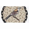 Earth Rugs Mockingbird Round Coaster – 7"x7" Hand-Stenciled Bird on Braided Jute for Rustic, Nature-Inspired Table Decor - 3 of 3