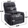 Grungis Chenille Lift Massage Chairs for Elderly,Cozy Recliner Chairs with Massage and Lumbar Heating for Living Room - 3 of 4