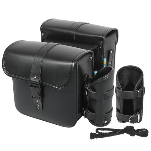 Black leather hotsell motorcycle saddlebags