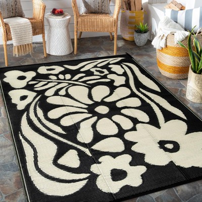 Lahome Outdoor Plastic Straw Rug-Waterproof Reversible Mat for Patio,Balcony,Deck,Backyard,Beach
