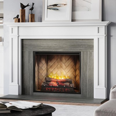 Lenwood Black Wood Fireplace Mantel Surround Kit