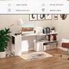 55 Inch Large Computer Desk, Right-Angle Corner Gaming Desk With 3 Tier Storage Shelves, Bookshelf, 360° Rotation Space Saving Office Workstation - 2 of 4