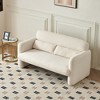 MAYEERTY Modern Lamb Fabric Loveseat Sofa Solid Wood Frame Toss Pillow Included - 3 of 4