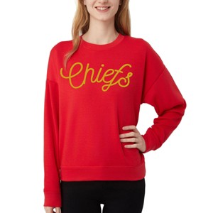 NFL Kansas City Chiefs Women's Long Sleeve Crew Neck Fleece - 1 of 2