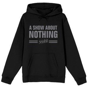 Seinfeld Sitcom Logo A Show About Nothing Men's Black Graphic Print Hoodie - 1 of 1