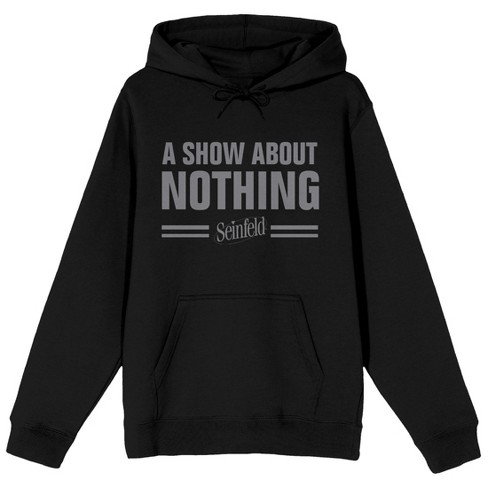 Seinfeld Sitcom Logo A Show About Nothing Men's Black Graphic Print Hoodie - image 1 of 1