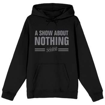 Seinfeld Sitcom Logo A Show About Nothing Men's Black Graphic Print Hoodie