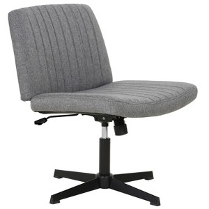 BestMassage Criss Cross Chiar Armless Adjustable Swivel Padded Home Office Desk Chair Wide Seat Computer Task for Home Office - 1 of 4