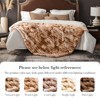 Amelie Home Faux Fur Throw Blanket, Luxurious Striped Plush Decorative Blanket, Cozy Fuzzy Soft Style for Sofa & Bed, 55"x70" - 4 of 4