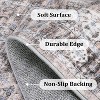Boho Vintage Washable Area Rug with Non-Slip Backing, Low-Pile Soft Carpet for Living Room, Bedroom, Kitchen, Entrywa - 4 of 4