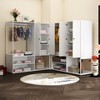 Gulches Wardrobe Closet, White Cabinet with Shelves, High wardrobe with 2 doors, some storage shelves,Large Clothing Storage - 4 of 4