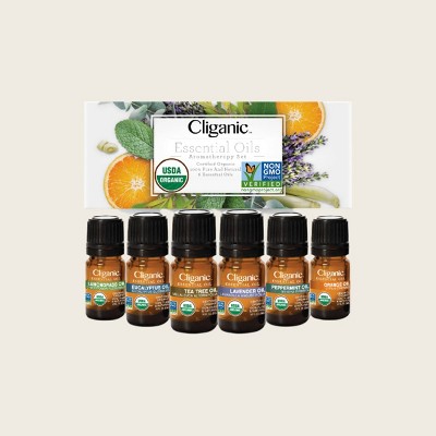 Cliganic Organic Aromatherapy Set, Top 6
