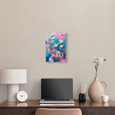 Colorful Coastal Sea Life Canvas Wall Art, 15" x 10"
