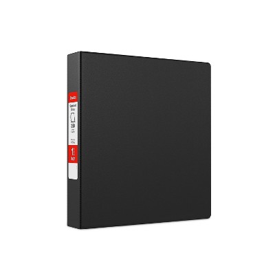 Staples Standard 1 1/2" 3-Ring Non-View Binder Black (26412-CC) 55356/26412