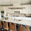 LLHZSY 3 Light Integrated LED Linear Pendant Chandelier 49 1/5" Wide Wood Light Fixture for Kitchen Island Dining Room - 2 of 4