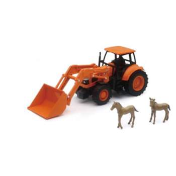 New Ray 1/43 Kubota Farm Tractor Play Set With Truck, Trailer