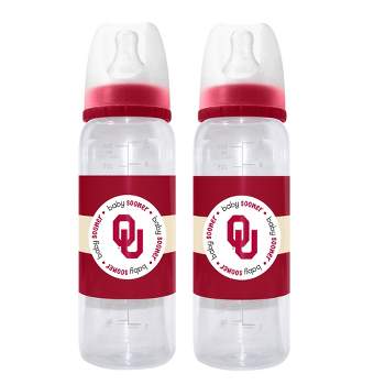 BabyFanatic Officially Licensed NCAA Oklahoma Sooners 9oz Infant Baby Bottle 2 Pack