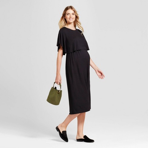 Isabel Maternity by Ingrid & Isabel 3/4 Sleeve Essential Midi T-Shirt  Maternity Dress - : : Clothing, Shoes & Accessories