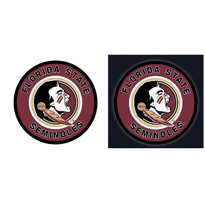 Evergreen Ultra-Thin Edgelight LED Wall Decor, Round, Florida State University- 23 x 23 Inches Made In USA