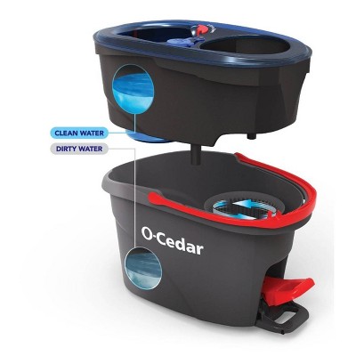 O-Cedar EasyWring RinseClean Spin Mop with Dual-Chamber Bucket