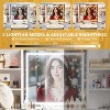 PAKASEPT 55'' W Makeup Vanity Desk with Mirror and Lights, Glass Top with Charging Station, 3 Lighting Modes, 4Drawers, 2 Cabinet for Bedroom - 4 of 4