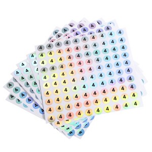 Unique Bargains Office Home Warehouse Self-Adhesive Reflective Sticker 10 Sheets - 1 of 4