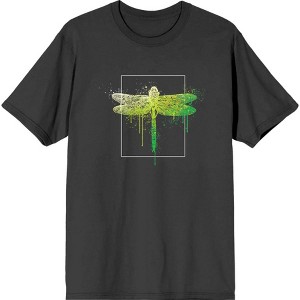 Natural World Paint Splatter Dragonfly Crew Neck Short Sleeve Adult T-shirt - 1 of 2