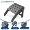Adirondack Ottoman Footrest for Adirondack Chair, Weatherproof Outdoor Resin Patio Footstool for Pool, Porch, Lawn & Backyard - 4 of 4