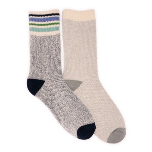 MUK LUKS Women's Terry Lined Camp Sock 2 Pair Pack - 1 of 3