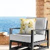 Outdoor Decor by Commonwealth Yellow Cosmos Print Outdoor Pillow Cover 18" x 18" Yellow (Cover Only) - 2 of 4