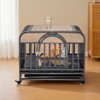 DSVIMOY 46" Dog Crate, Furniture Style Dog Crate with Removable Trays and Wheels for Dogs, Gray, 46"*31.5"*36.6" - 4 of 4