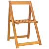 vidaXL 8-Piece Set of Foldable Garden Chairs - Solid Acacia Wood Construction - Robust, Compact and Convenient Outdoor Seating Solution - Brown - 3 of 4