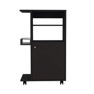 NicBex Rolling Kitchen Island Cart with 2 Open Shelves and Single Door Cabinet,Kitchen Island on Wheels with Storage,Island Table for Kitchen - 1 of 4