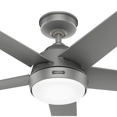 Skyflow 52" Matte Silver 5-Blade Ceiling Fan with LED Light and Remote
