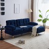 VASIP 82" Modern L-Shaped Velvet Sectional Sofa,Space Saving Sleek Design Plush Comfort Couches,for Living Room, Bedroom ,Yellow - 3 of 4