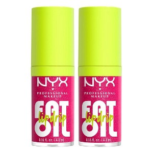 NYX PROFESSIONAL MAKEUP Fat Oil Lip Drip (03 Supermodel | Shimmering Magenta) Moisturizing Lip Gloss, Tinted Oil, Up to 12 HR (PACK OF 2) - 1 of 4