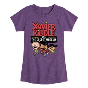 Girls' - Xavier Riddle and the Secret Museum - Logo Fitted Short Sleeve Graphic T-Shirt - 1 of 4