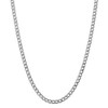 Black Bow Jewelry 5.25mm, 14K White Gold, Hollow Curb Link Chain Necklace - 2 of 4